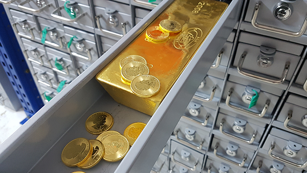 Gold and silver safe deposit box